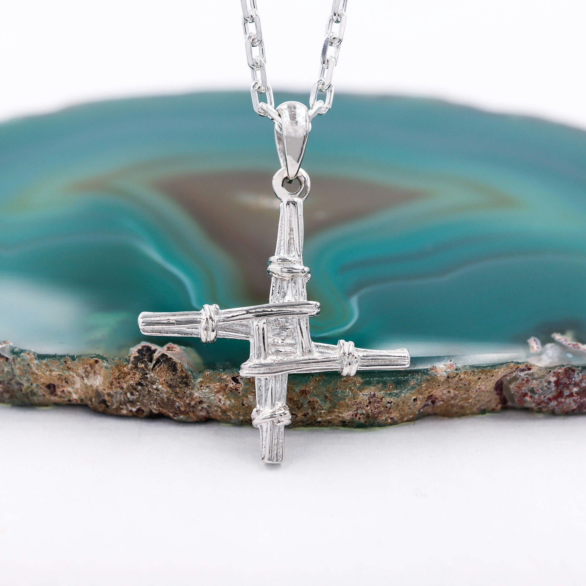 Sterling Silver St. Brigid Cross Necklace
